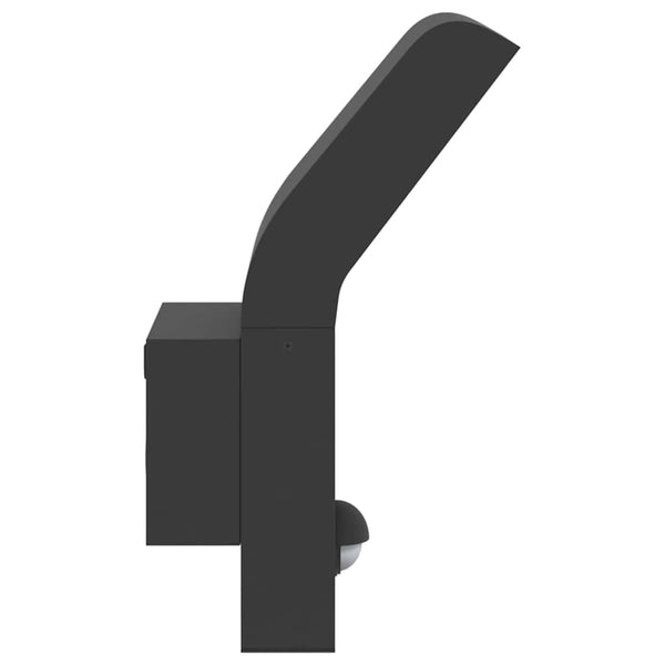 LED-Außenwandleuchte mit Sensor, Schwarz