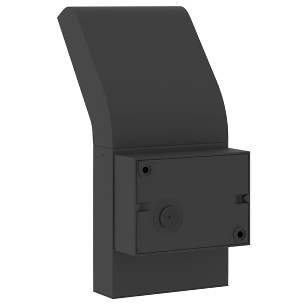 LED-Außenwandleuchte mit Sensor, Schwarz