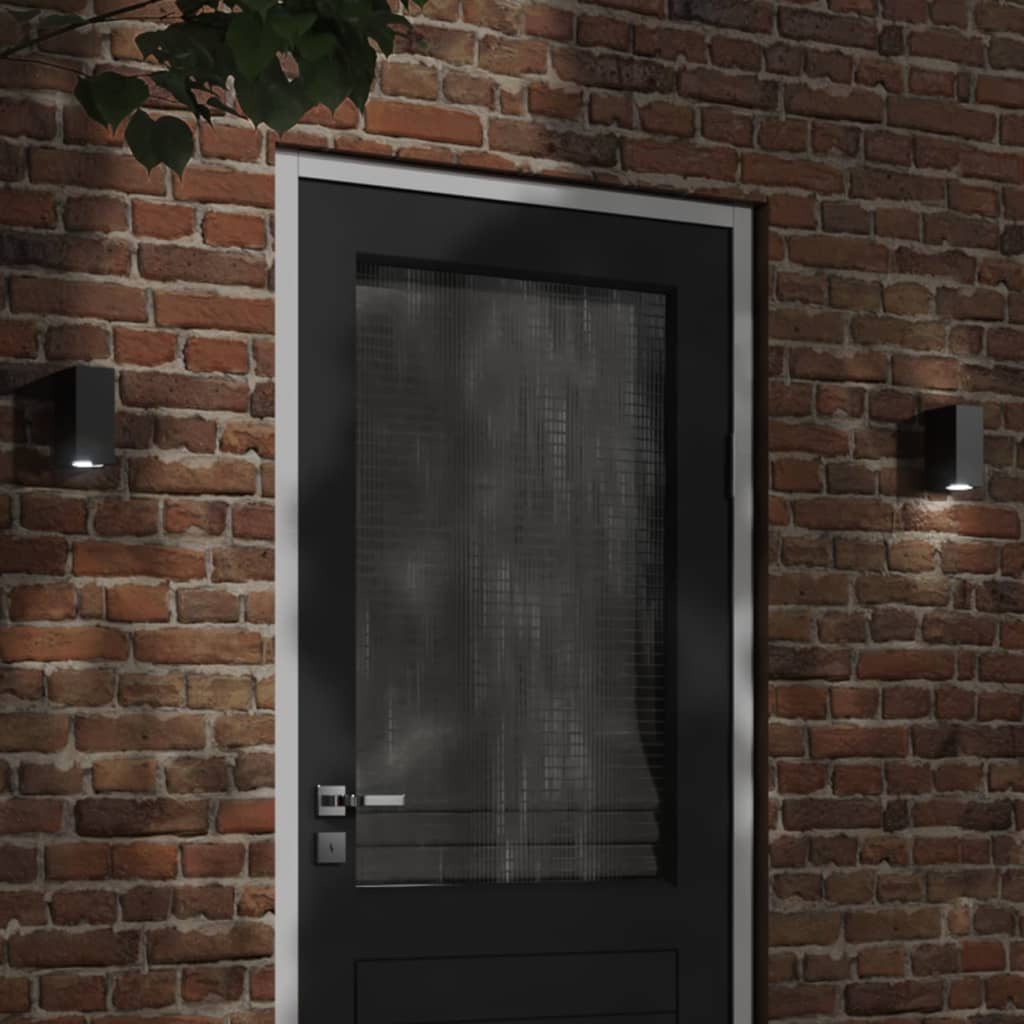 Außenwandleuchten Schwarz 2er Set