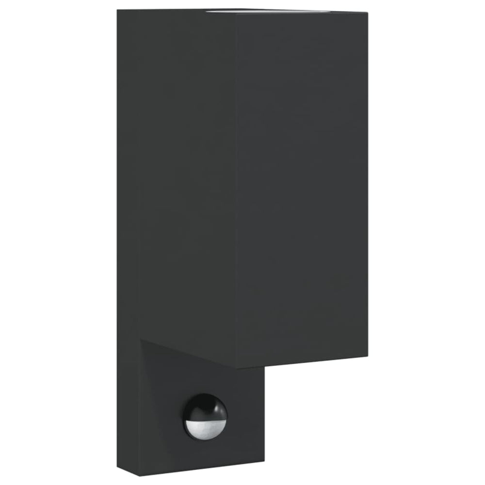 Außenwandleuchte mit Sensor, Schwarz