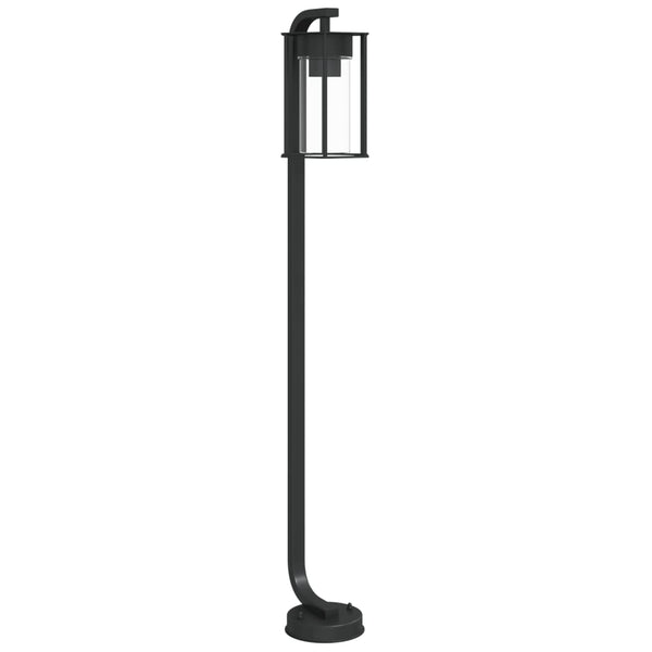 Schwarze Wegeleuchte Edelstahl 100cm