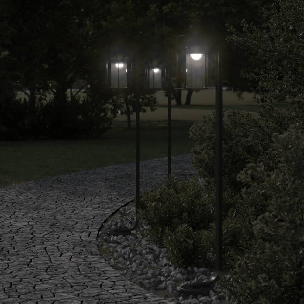 Schwarze Wegeleuchte Edelstahl 100cm