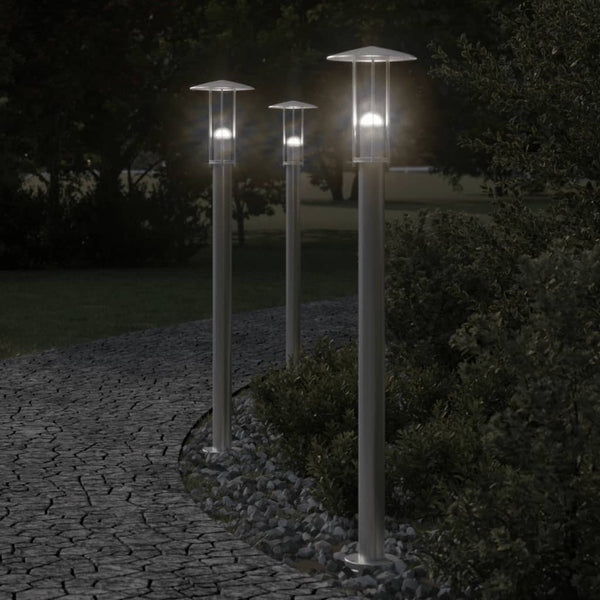 Edelstahl Wegeleuchte Silber 100cm