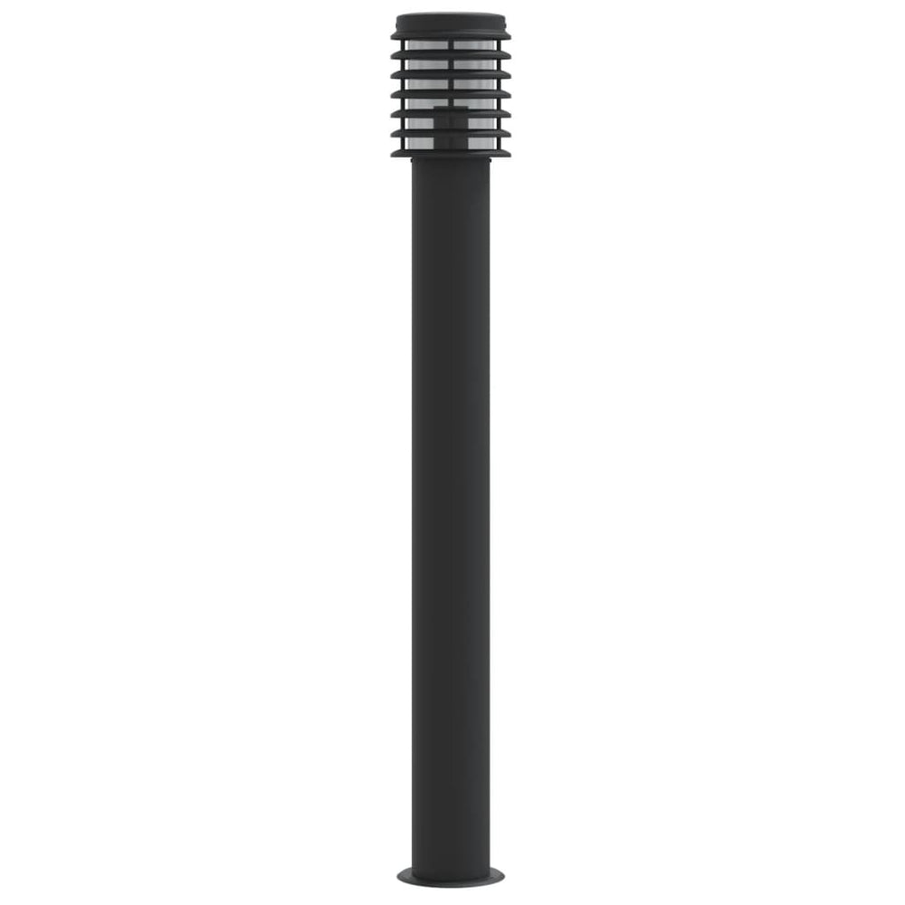 Schwarze Edelstahl Wegeleuchte, 110 cm