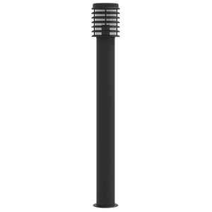 Schwarze Edelstahl Wegeleuchte, 110 cm