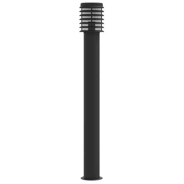 Schwarze Edelstahl Wegeleuchte, 110 cm