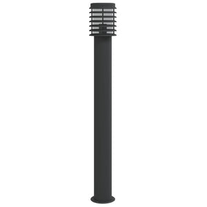 Schwarze Edelstahl Wegeleuchte, 110 cm