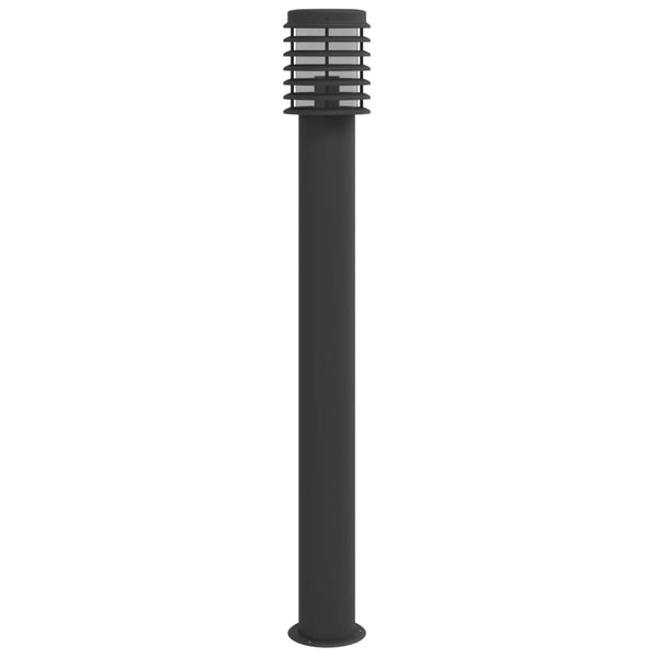 Schwarze Edelstahl Wegeleuchte, 110 cm