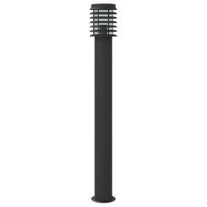 Schwarze Edelstahl Wegeleuchte, 110 cm