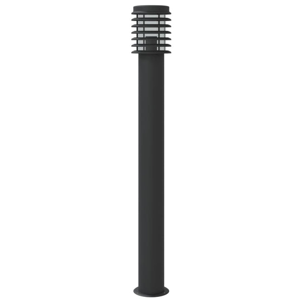 Schwarze Edelstahl Wegeleuchte, 110 cm