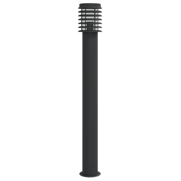Schwarze Edelstahl Wegeleuchte, 110 cm
