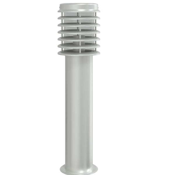 Wegeleuchten mit Steckdose, 3er Set, Edelstahl