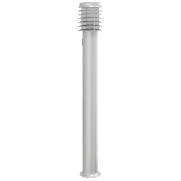 Wegeleuchten mit Steckdose, 3er Set, Edelstahl