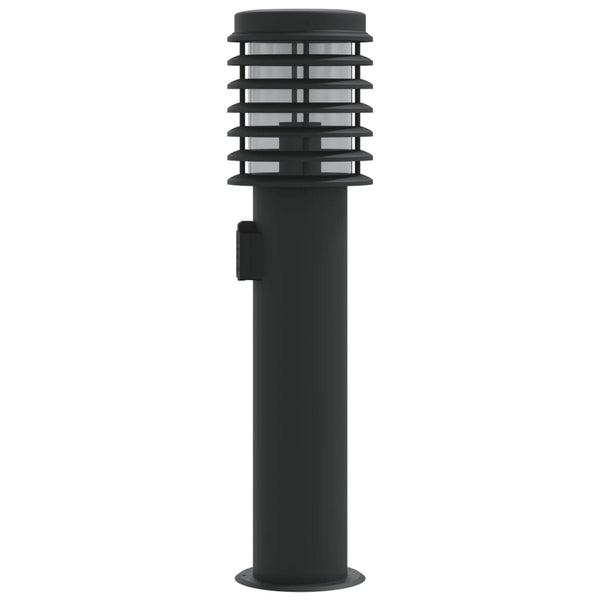 Wegeleuchte mit Steckdose, Schwarz, 60cm