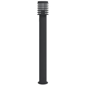 Wegeleuchte mit Steckdose, 110cm, Edelstahl Schwarz