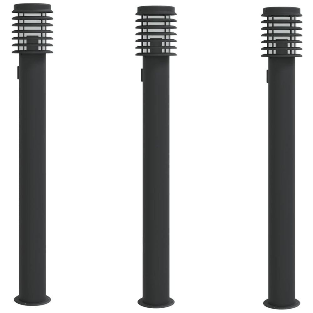 Wegeleuchten mit Steckdose, 3er Set