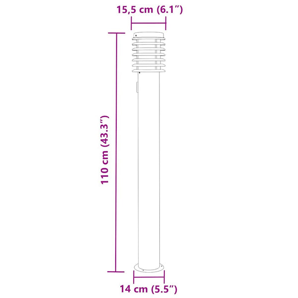 Wegeleuchten mit Steckdose, 3er Set