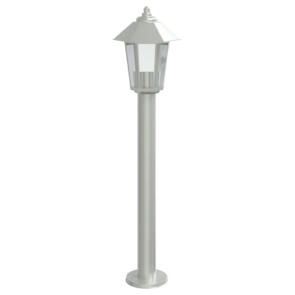 Silberne Edelstahl Wegeleuchte 80cm