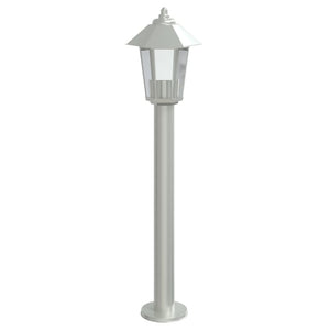 Silberne Edelstahl Wegeleuchte 80cm