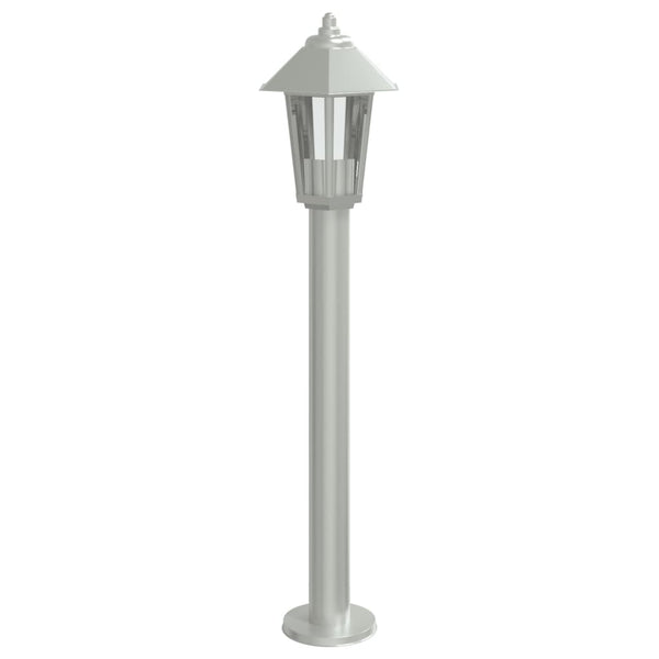 Silberne Edelstahl Wegeleuchte 80cm