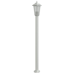 Silberne Wegeleuchte 120 cm Edelstahl