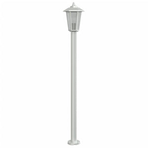 Silberne Wegeleuchte 120 cm Edelstahl