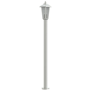 Silberne Wegeleuchte 120 cm Edelstahl