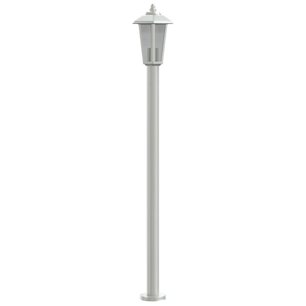 Silberne Wegeleuchte 120 cm Edelstahl