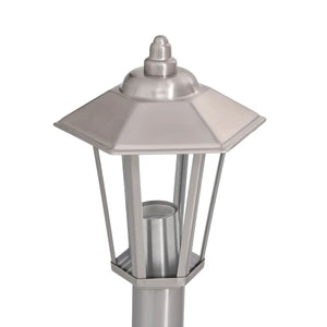 Silberne Wegeleuchte 120 cm Edelstahl