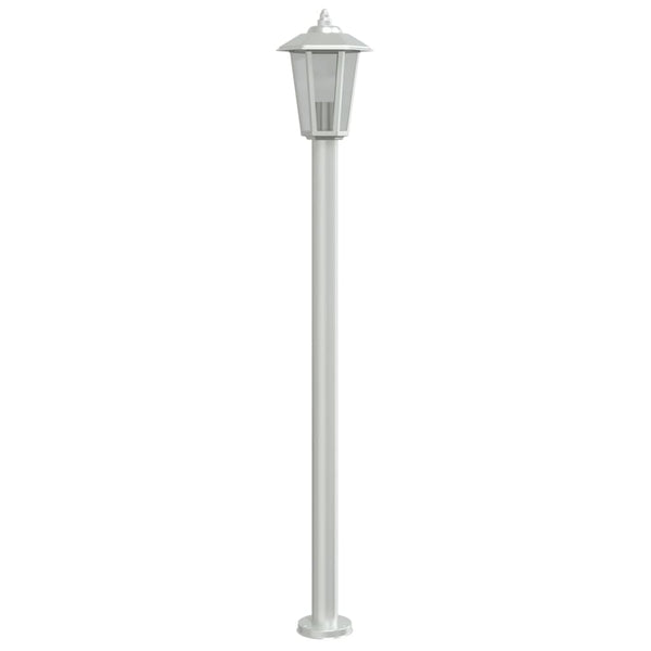 vidaXL Lampes de chemin 3 pcs Argentées 120 cm Acier inoxydable
