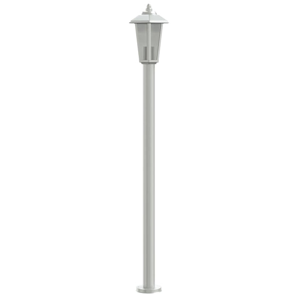 vidaXL Lampes de chemin 3 pcs Argentées 120 cm Acier inoxydable