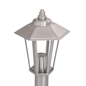 vidaXL Lampes de chemin 3 pcs Argentées 120 cm Acier inoxydable