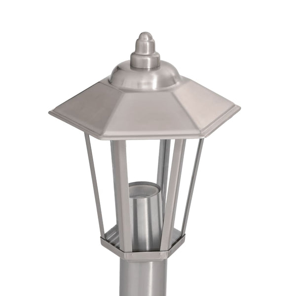 vidaXL Lampes de chemin 3 pcs Argentées 120 cm Acier inoxydable