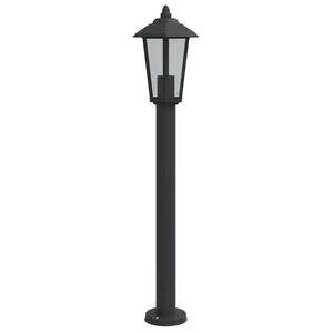Schwarze Wegeleuchte Edelstahl, 80cm