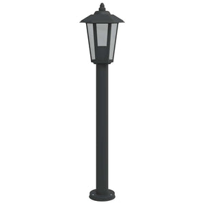 Schwarze Wegeleuchte Edelstahl, 80cm