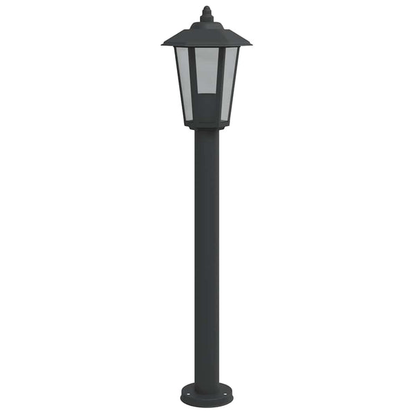 Schwarze Wegeleuchte Edelstahl, 80cm