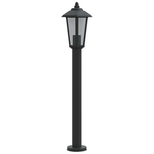 Schwarze Wegeleuchte Edelstahl, 80cm