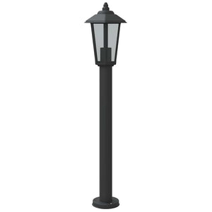 Schwarze Wegeleuchte Edelstahl, 80cm