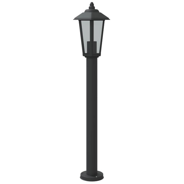 Wegeleuchten Set, 3 Stk, Schwarz, 80cm