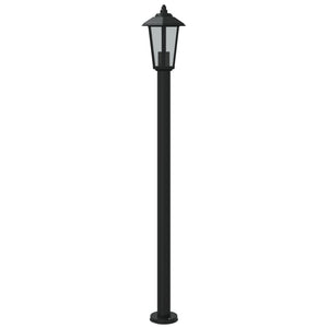 Schwarze Wegeleuchte Edelstahl 120cm