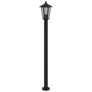 Schwarze Wegeleuchte Edelstahl 120cm
