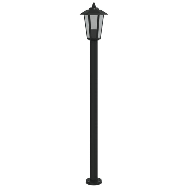 Schwarze Wegeleuchte Edelstahl 120cm