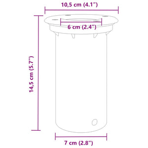 Bodeneinbauleuchte Schwarz Rund 10,5cm