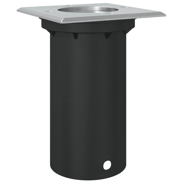 Quadratische Bodeneinbauleuchte Schwarz 10,5cm