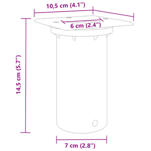 Quadratische Bodeneinbauleuchte Schwarz 10,5cm