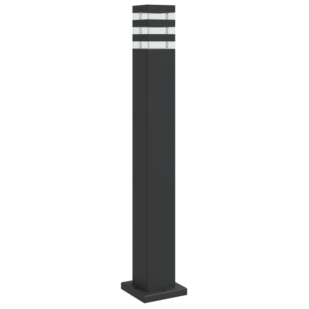 Schwarze Wegeleuchte 80 cm Aluminium