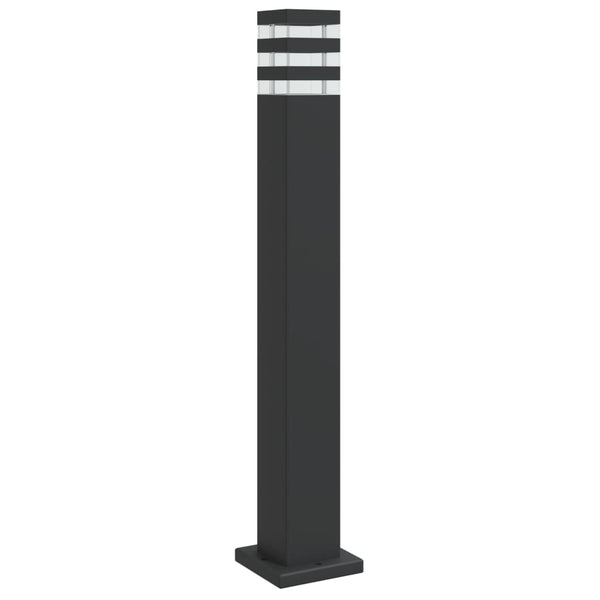 Schwarze Wegeleuchte 80 cm Aluminium