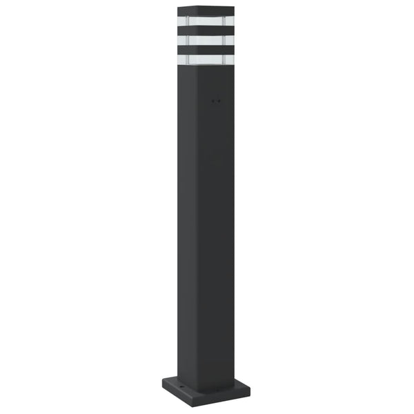 Schwarze Wegeleuchte 80 cm Aluminium