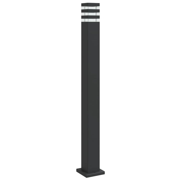 Schwarze Wegeleuchte 110cm Aluminium