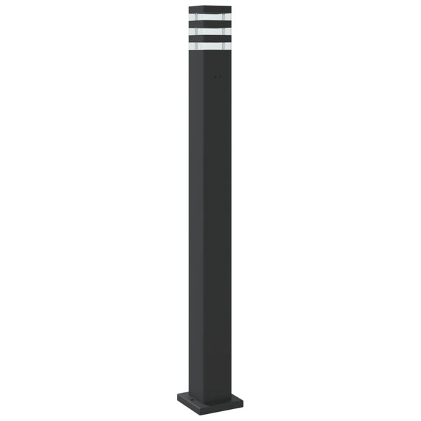 Schwarze Wegeleuchte 110cm Aluminium